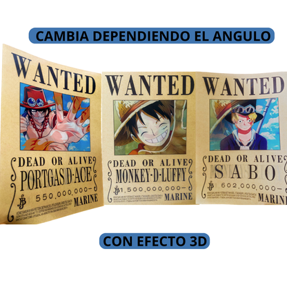 Cuadro lenticular 3d de one piece